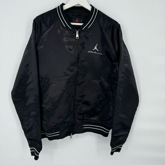 Air Jordan x A Ma Maniére Souvenir Jacket Black Size Medium - Picture 6 of 15